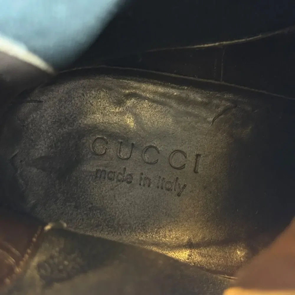Gucci Men's Black Leather Chelsea Boots UK Size 8 1/2 D vintage 138165
